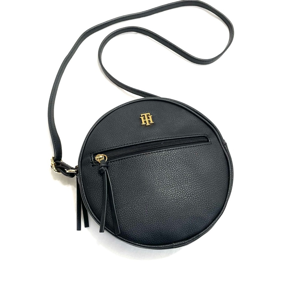 Tommy Hilfiger Black Round Crossbody Purse